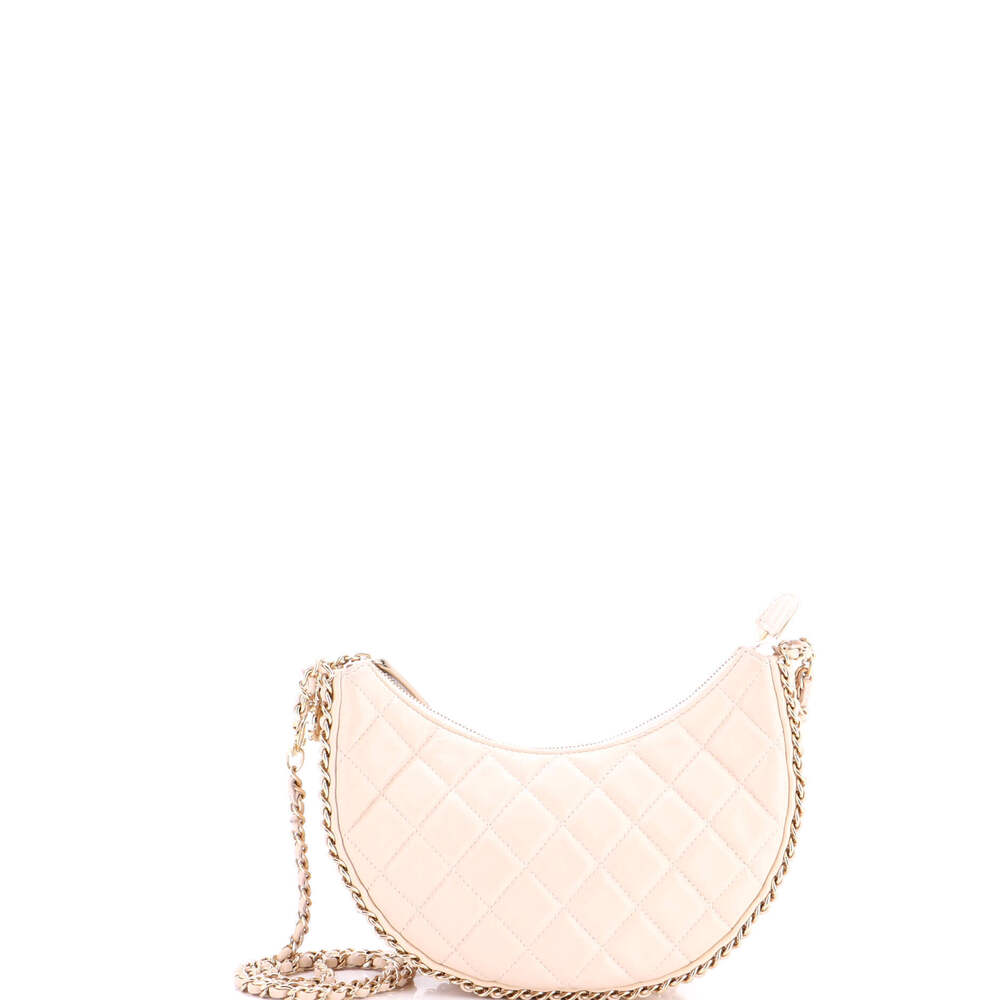 Chanel Small Chain Around Hook Hobo Quilted Lambskin
